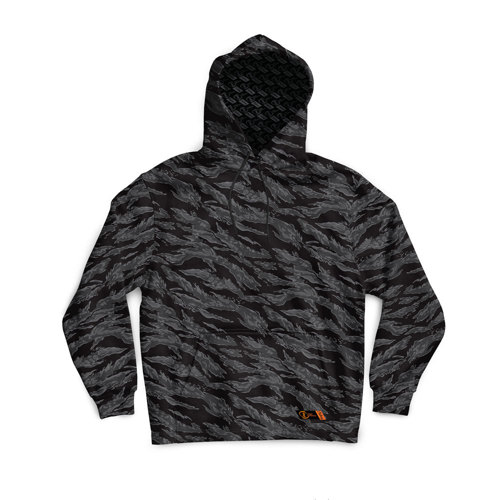 Hoodie Tiger Stripe Black Out