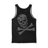 Athletic Tank Top Jolly Roger Black Out