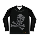 Long Sleeve V-neck Jolly Roger Black Out