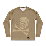 Long Sleeve V-neck Jolly Roger Brown Out