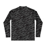 Long Sleeve V-neck Tiger Stripe Black Out