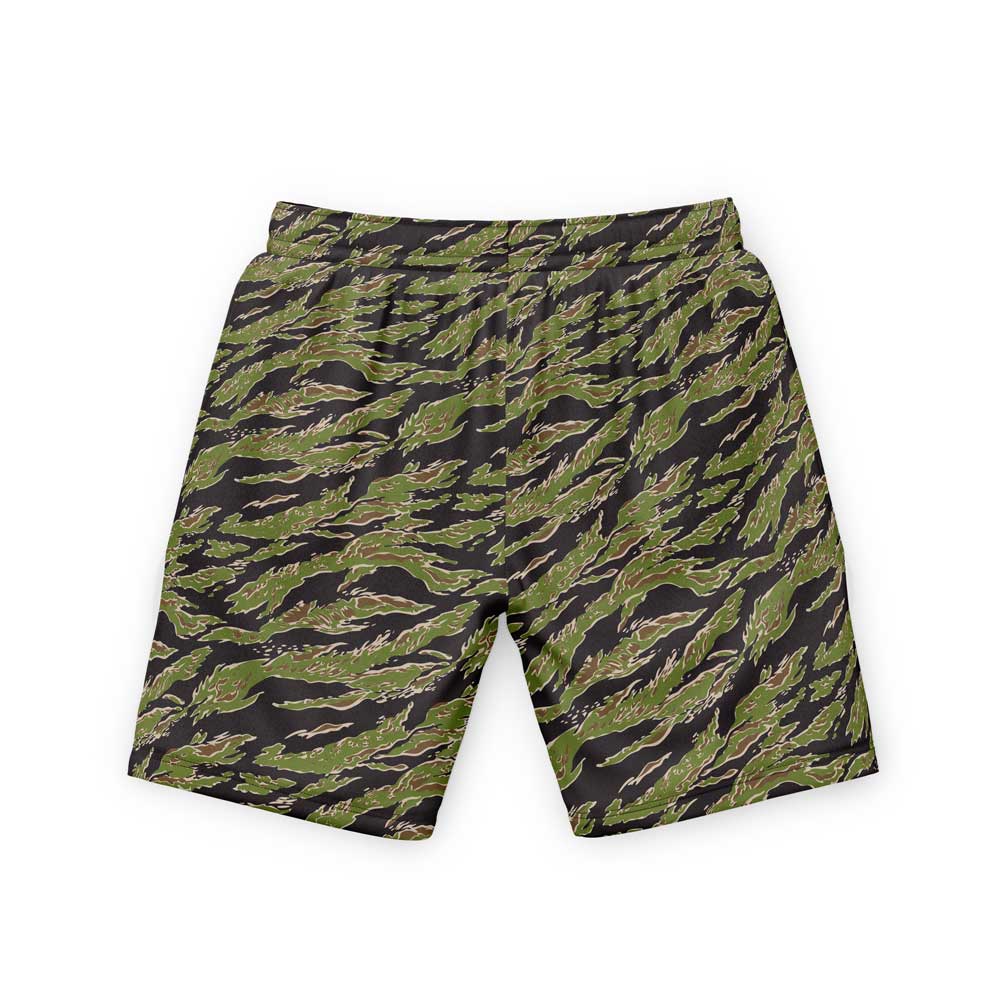 Tiger Letter Print Denim Shorts main image 1