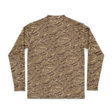 Long Sleeve V-neck Tiger Stripe Brown Out