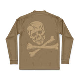 Long Sleeve V-neck Jolly Roger Brown Out