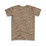 Short Sleeve Tiger Stripe Brown Out